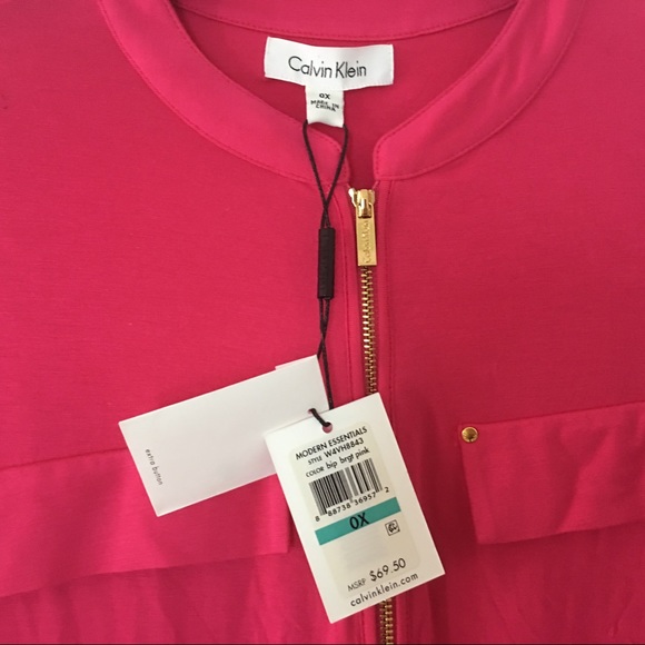 CK Women's Modern Zip Front  Blouse 0X - Picture 4 of 8